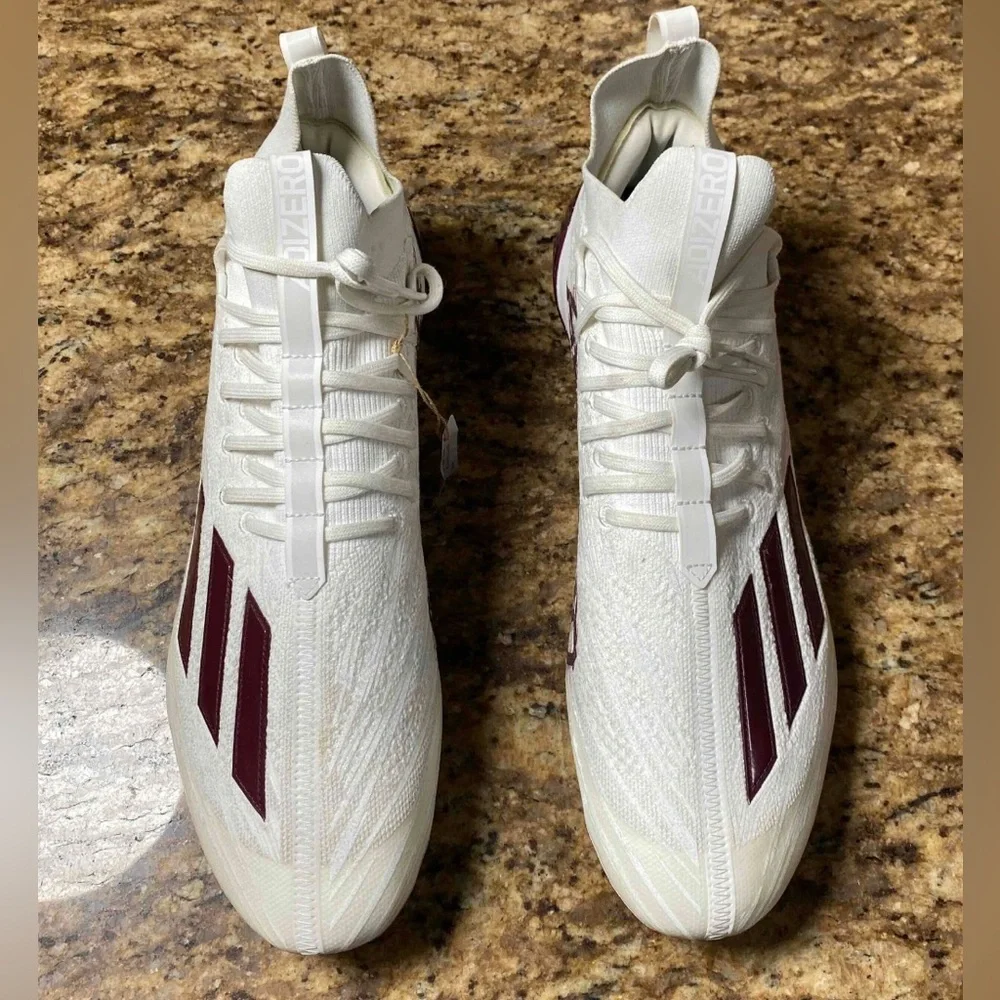 Men's Size‎ 15 Adidas Adizero Primeknit Football Cleats White Maroon HP8741 New